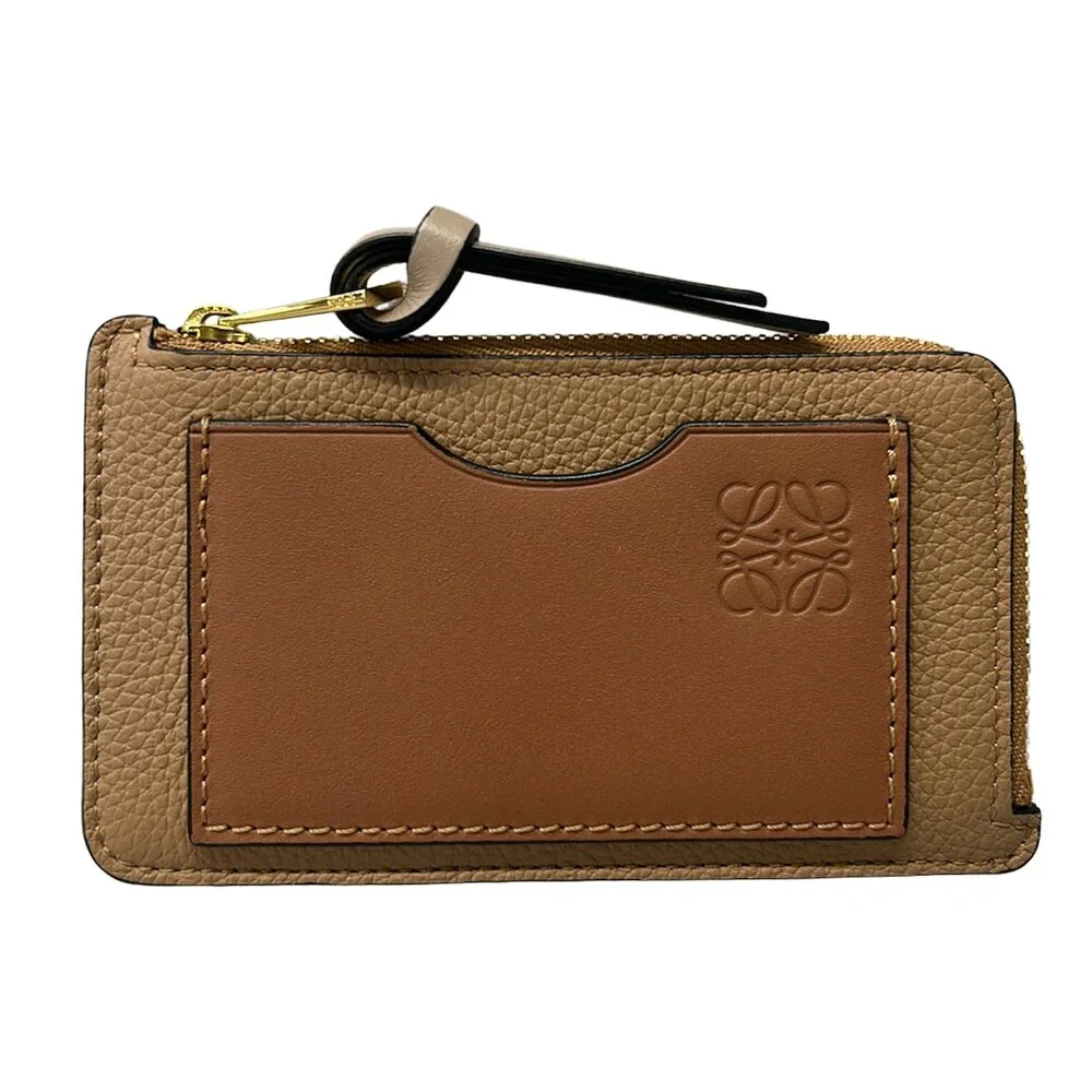 Loewe Coin Card Holder Card Case C660Z40X07 Toffee Tan